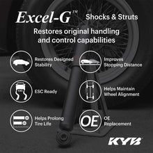 KYB 344404 Excel-G Gas Shock, Black, Silver