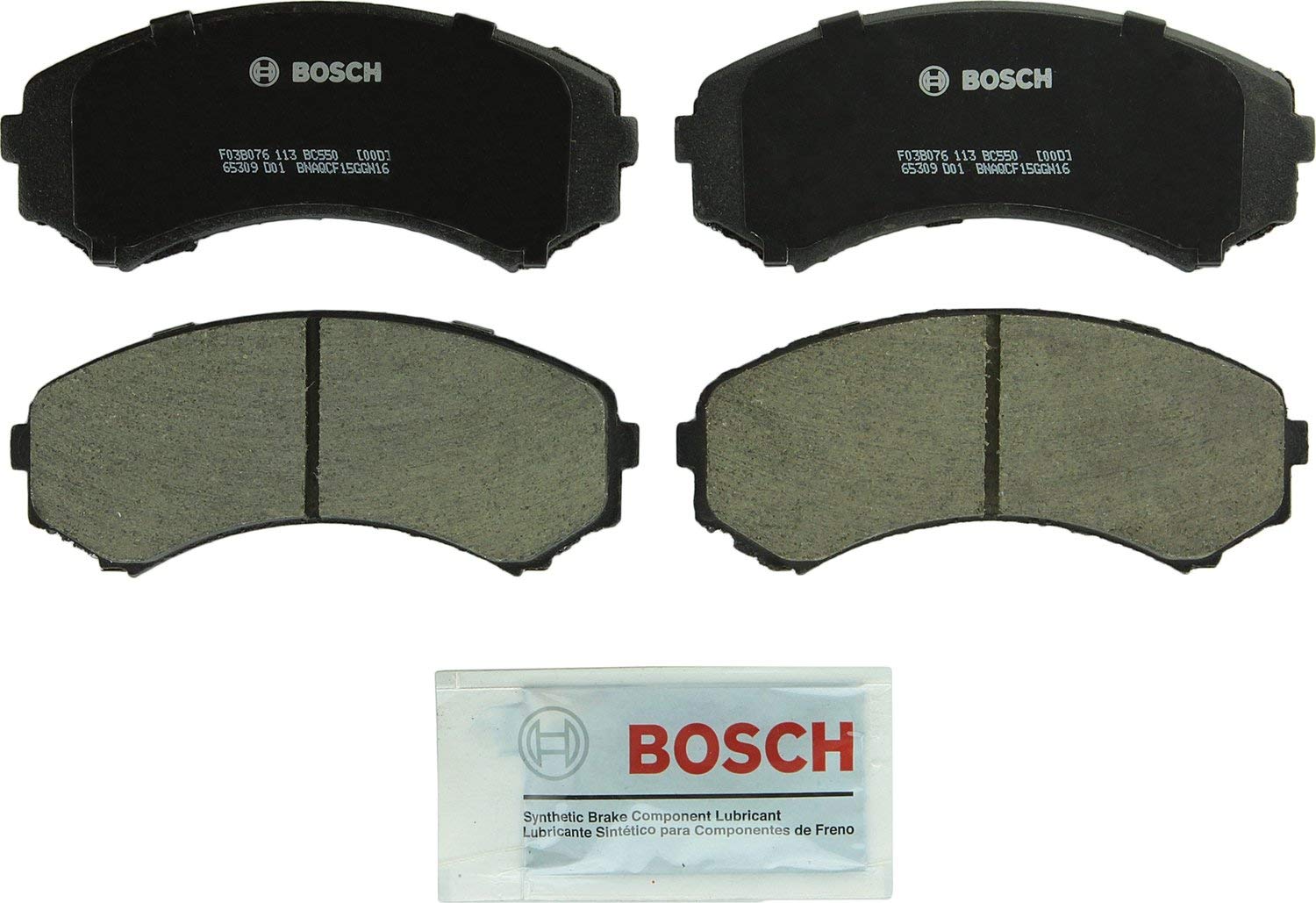 Bosch BC550 QuietCast Premium Ceramic Disc Brake Pad Set For Select Honda Passport; Isuzu Axiom, Rodeo, Rodeo Sport; Mazda MPV; Mitsubishi Endeavor, Montero; Front