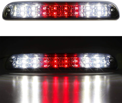 LED 3rd Brake Light High Mount Trailer Cargo Lamp For 99-16 F250 F350 F-450 F-550 Ford Super Duty/93-11 Ranger/01-05 Ford Explorer/Mazda B-Series Chrome Housing Smoked Lens