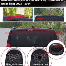 HD IP68 Third Roof Top Mount Brake Lamp Reverse Rear View Backup Camera Angle and Distance Adjustable IR Night Vision for Mercedes Benz Viano Vito W639 Van (Reversing Camera)