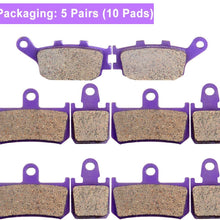 ECCPP FA174 Brake Pads Front and Rear Carbon Fiber Replacement Brake Pads Kits Fit for 2007 2008 2009 2010 2011 2012 2013 2014 Yamaha YZF R1