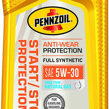 Pennzoil 550053454 Start/Stop Protection Full Synthetic 5W-30 Motor Oil, 1 Quart, 6 Pack