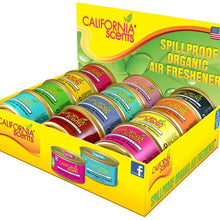 California Scents Spill-Proof Organic Air Freshener, 12-Pack Assorted Fragrances, Fresh & Bold, 1.5 Ounce Canister (12 Count)
