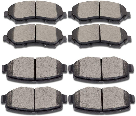 SCITOO Ceramic Disc Brake Pads Set Fit for 2007 2008 2009 2010 2011 2012 2013 2014 2015 2016 Jeep Wrangler,2008 2009 2010 2011 2012 Jeep Liberty,2007 2008 2009 2010 2011 Dodge Nitro