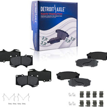 Detroit Axle - FRONT & REAR Ceramic Brake Pads w/Hardware Kit for 2003-2017 Lexus GX460 GX470 - [03-17 4Runner] - 07-14 FJ Cruiser - [01-07 Toyota Sequoia]
