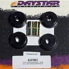 Daystar, Jeep XJ Cherokee and MJ Comanche Polyurethane Control Arm Bushings with thrust washers and steel tubes, fits 1984 to 2001 XJ and 1986 to 1992 MJ 2/4WD, KJ03002BK, Made in America