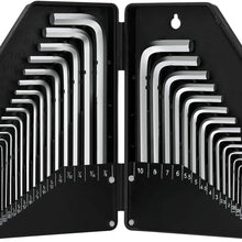 Hex Key Set, GALAX PRO 30PCS Allen Wrench Set with 15Pcs Matte Finish 0.028" -3/8" Long Arms, 15Pcs Matte Finish 0.7-10mm Short Arms for Furniture Assembly, Bike Maintenance, Towel Bars  Installation