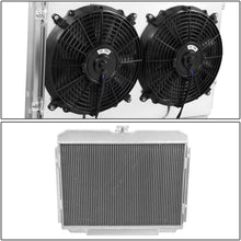 Replacement for Ford Mustang V8 / Mercury Cougar 3-Row Aluminum Radiator + 12V Fan Shroud