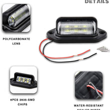 LivTee Waterproof 12V LED Tag License Plate Lamp Light for Truck SUV Trailer Van, Step Courtesy Lights, Dome Cargo Lights or Under Hood Light, Xenon White(2-Pieces)