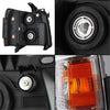 Spyder Auto (HD-JH-CS07-AM-C) Chevy Silverado 1500/2500/3500 Chrome Crystal Headlight - Pair