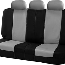 TLH Multifunctional Flat Cloth Seat Covers Rear Set, Airbag Compatible, Gray Color-Universal Fit for Cars, Auto, Trucks, SUV