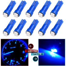 CCIYU 10 x T5 Ultra Blue 58 70 73 74 Dashboard Gauge 2SMD LED Wedge Lamp Bulb Light For 2009-2013 Toyota Tundra Sequoia 4.6L 4.7L 5.7L/ 2009-2012 Mitsubishi Eclipse 3.8L/2.4L