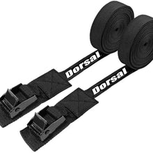 DORSAL - Surfboard Kayak SUP Surf Roof Rack Tie Down Straps 15 FT (2) Black