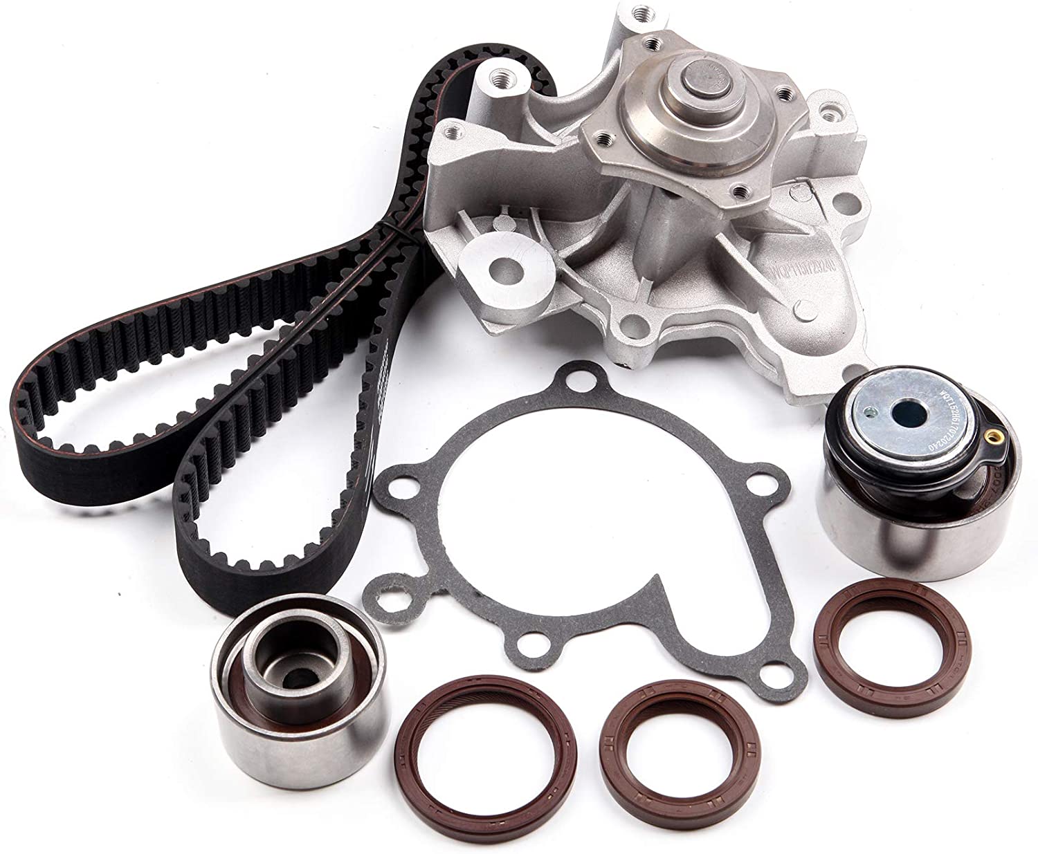 ANPART Timing Belt Kit Fit For 1993-1997 Ford Probe 1993-2002 Mazda 626 1993-1997 Mazda MX-6 2001-2003 Mazda Protege 2002-2003 Mazda Protege5 Timing Belt Water Pump Tensioner Gasket Set