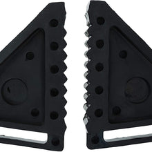 MAXXHAUL 70472 Solid Rubber Heavy Duty Black Wheel Chock 2-Pack, 8" x 4" x 6"