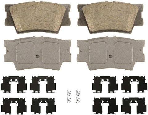 Wagner ThermoQuiet QC1212 Ceramic Disc Pad Set With Installation Hardware, Rear