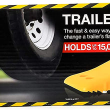 Trailer-Aid "Plus" Tandem Tire Changing Ramp, The Fast and Easy Way To Change A Trailer's Flat Tire, Holds up to 15,000 Pounds, 5.5 Inch Lift (Yellow)