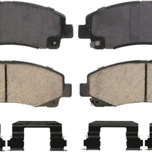 Wagner QuickStop ZD1102 Ceramic Disc Pad Set Includes Pad Installation Hardware, Front
