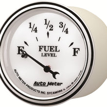 Auto Meter 1216 Old Tyme White II 2-1/16" Short Sweep Electric Fuel Level Gauge