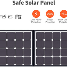 Jackery SolarSaga 100W Portable Solar Panel for Explorer 160/240/500/1000 Power Station, Foldable US Solar Cell Solar Charger with USB Outputs for Phones (Can't Charge Explorer 440/ PowerPro)