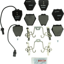 Bosch BP839 QuietCast Premium Semi-Metallic Disc Brake Pad Set For Audi: 2000-2004 A6 Quattro, 2001-2002 Allroad Quattro, 2000-2002 S4; Volkswagen: 2002-2004 Passat; Front