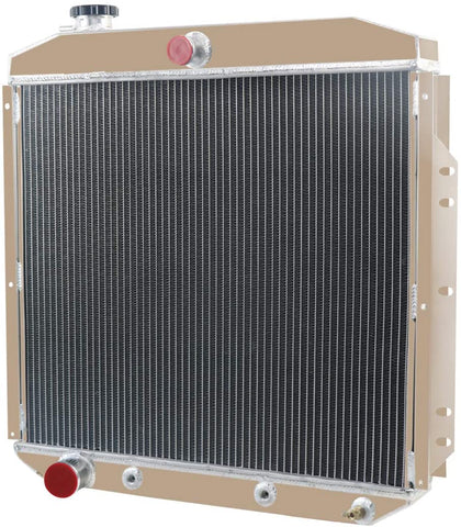 CoolingSky 4 Row All Aluminum Radiator for Ford F-100 F-250 F-350 Pickup Truck 1953-1956