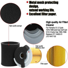 HIFROM Air Filter Pre-Filter with Spark Plug Fuel Filter Tune Up kit Replacement forYamaha G1 2 Cycle 1978-1989 Gas Golf Cart and G14 4 Cycle 1995-1996 Gas Golf Cart Replace J10-14417-00 JF7-14450-01
