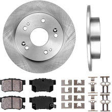 CRK12059 REAR 259 mm Premium OE 5 Lug [2] Brake Disc Rotors + [4] Ceramic Brake Pads + Clips