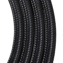 Vincos 16Ft 6 an AN6 Nylon and Stainless Steel Braided Oil Gas Fuel Hose Fuel Line + 10pcs 6an Hose Fitting Kit Black Leak Free