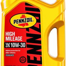Pennzoil 550045274-3PK Platinum High Mileage Full Synthetic 10W-30 Motor Oil (SN), 5 Quart, 3 Pack