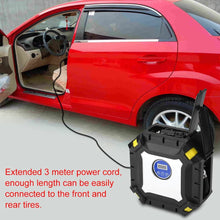 12V Portable Air Compressor with Emergency Light - Car Tire Inflator Digital Tire Pump Auto Shut Off for Car Bike Ball