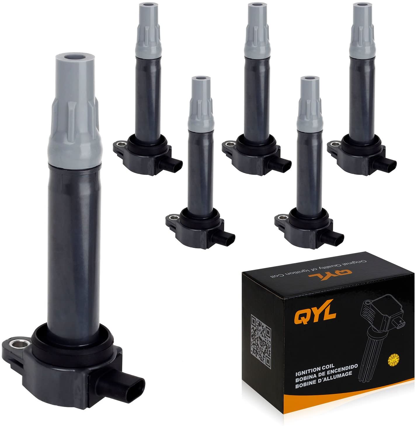 QYL 6Pcs Ignition Coil Pack for Magnum Charger Nitro Challenger V6 2.5L 2.7L 3.5L 4606869AA