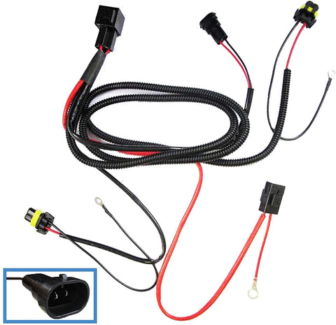Xotic Tech H8 H11 880 Relay Wiring Harness for Xenon Lights Conversion Kit Add-On LED Fog Lamp DRL