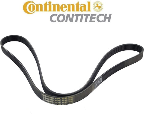 Continental Contitech OEM Serpentine Drive Belt 6PK1555/11287636378，11281437929 For BMW 325i 328i 525i 528i