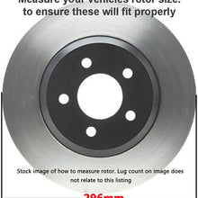 Detroit Axle - Pair (2) 296mm Front Drilled and Slotted Brake Kit Rotors w/Ceramic Pads for 05-07 Chevy Cobalt - [08-10 HHR] - 04-12 Malibu - [07-09 Saturn Aura] - 05-07 Ion Redline