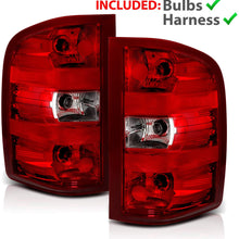 AmeriLite Red Replacement Brake Tail Light Set for Chevy Silverado w/Bulb and Harness