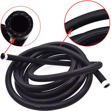 WFLNHB Fuel Oil Gas Line Hose 5 Feet Black an-4 (Equivalent Tube Size Nominal OD 0.25inch Hose ID 0.2 inch) Nylon/Stainless Steel Braided