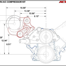 ICT Billet LS Camaro R4 A/C Air Conditioner Compressor Bracket Kit LS1 Camaro LSX AC 551585X-2