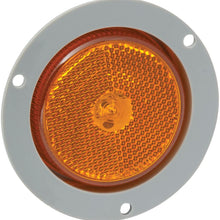 Bargman 54201-018 Clearance/Side Marker Light (LED 2.5" Round with Mounting Flange - Amber)