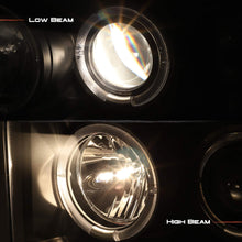 For Ford F-Series SuperDuty 00-04 Excursion Black Bezel Dual Halo Projector Headlights Replacement Pair