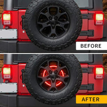 Spare Tire Brake Light Wheel Light 3rd Third Brake Light for Jeep Wrangler 2007-2017 JK JKU YJ TJ,Red Light