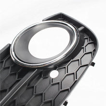 MotorFansClub Front Bumper Lower Fog Light Lamp Grille Grill Cover Chrome Fit For Compatible With Audi A5 2008-2011