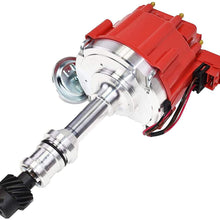 A-Team Performance HEI Complete Distributor 65K Coil Compatible with Oldsmobile V8 Small Block Big Block 260 307 330 350 400 403 425 455 One Wire Installation Red Cap