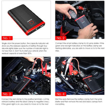 Car Battery Jump Starter, SUAOKI U3 400A Peak 8000mAh 12V Auto Battery Booster and Portable Phone Charger with Built-in LED Flashlight for Gasoline Engines up to 2.5L, UL Certified