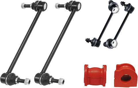 6PC Front and Rear Sway Bar Links + Front Bushings FITS 2009-2015 Honda Pilot 2007-2013 Acura MDX 2010-2013 ZDX