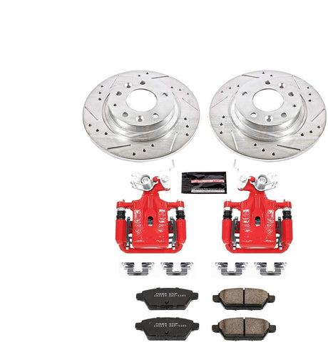 Power Stop KC2450 Rear Z23 Evolution Sport Performance Brake Kit with Caliper