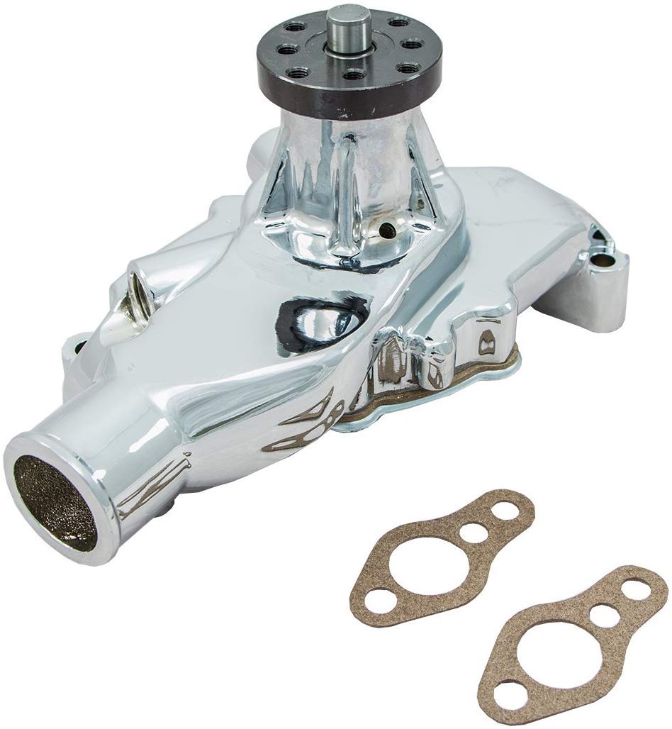 Top Street Performance HC8011C Chrome Finish Short Water Pump