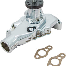 Top Street Performance HC8011C Chrome Finish Short Water Pump