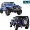 EAG Fit for 07-18 Jeep JK Wrangler Front Bumper with Fog Light hole and Rear Bumper with 2