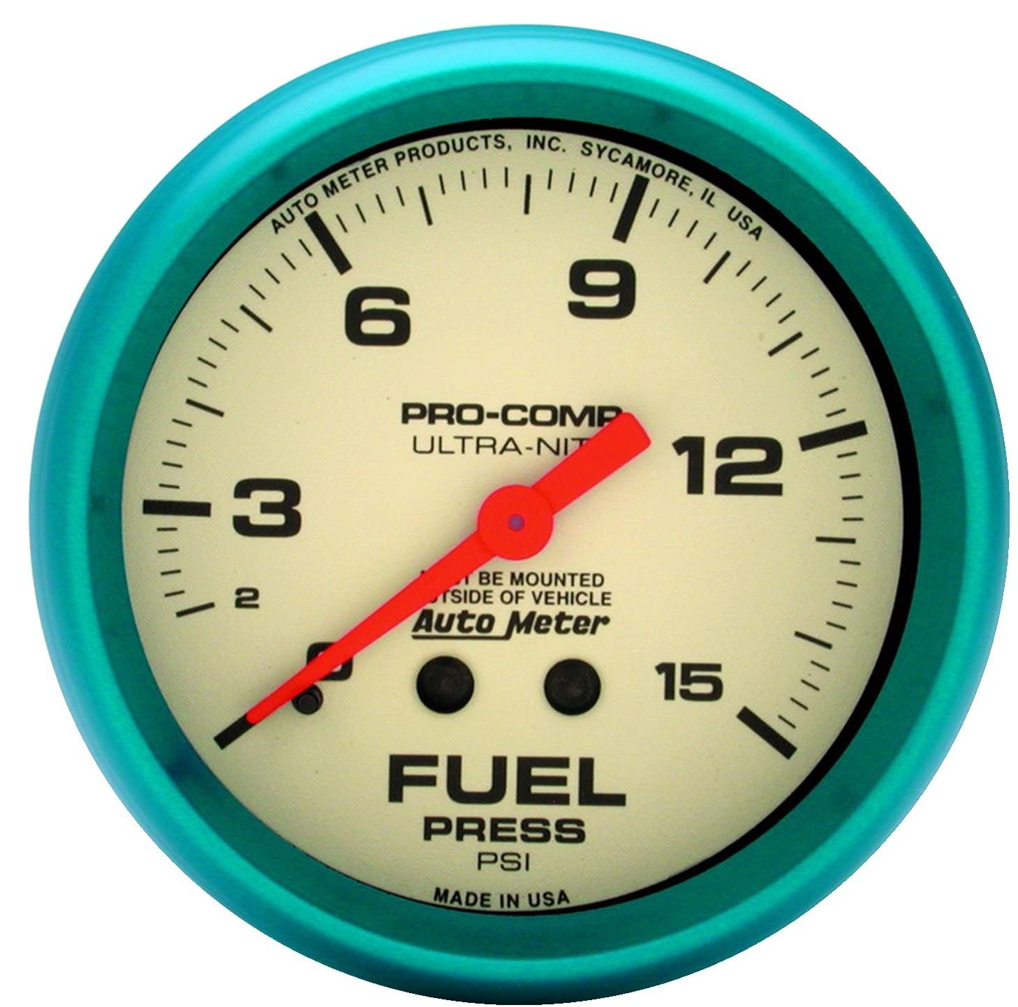 AUTO METER 4511 Ultra-Nite Fuel Pressure Gauge, 2-5/8